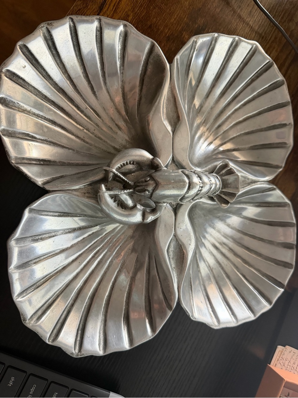 Nautical Aluminum Lobster Serving Platter- 4 section